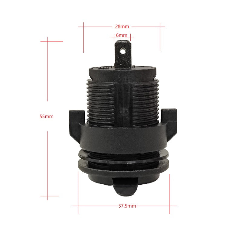 2x Dustproof Cigarette Lighter Socket 12V Accessories Socket Waterproof (A13-142) - HOMALL