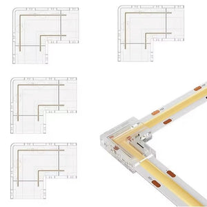 5X LED Strip Light 8MM 90 Degree Elbow Joiner LED Connector - HOMALL