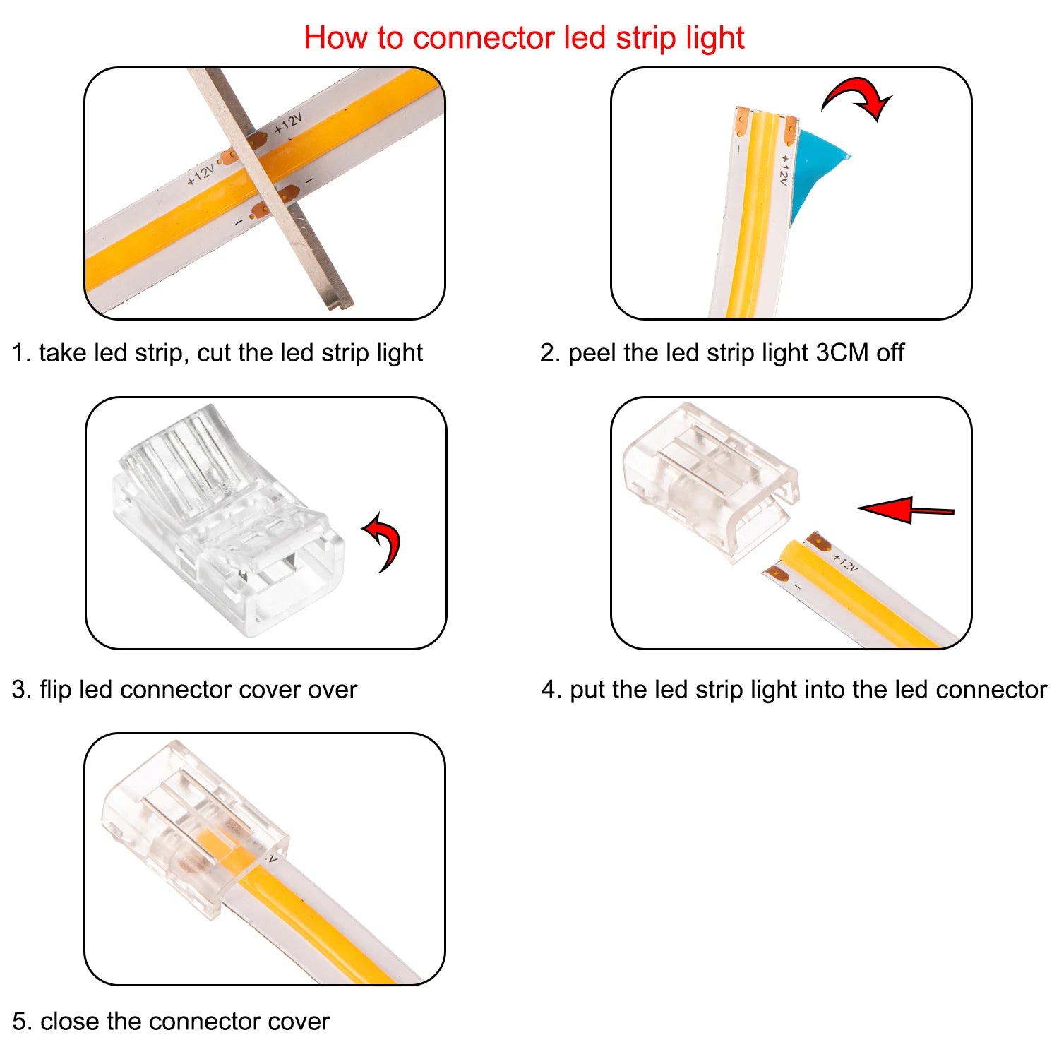 LED Stripe light 8mm Joiner connector