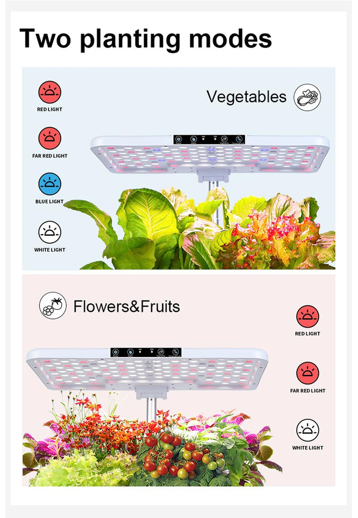 HydroTower Indoor 3-Level Hydroponic Grow Tower System Kit Built-in LED Grow Light (66 Plants) SS366