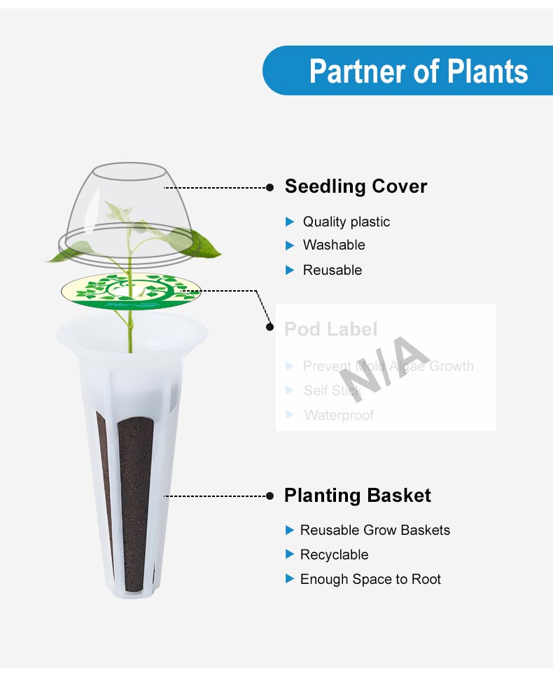 HydroTower Indoor 3-Level Hydroponic Grow Tower System Kit Built-in LED Grow Light (66 Plants) SS366