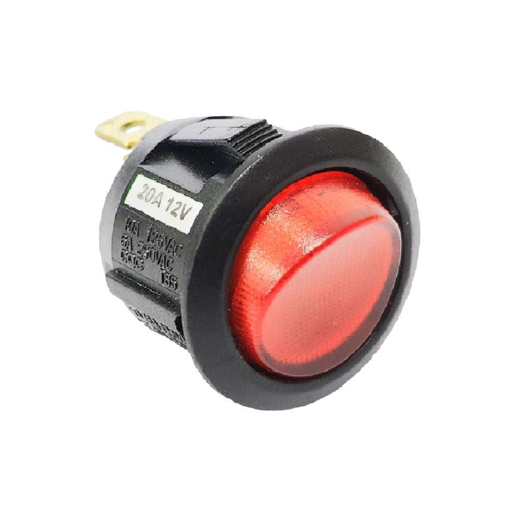 5x Rocker Switch LED Pilot Light 12V ø20mm Auto Marine (R13-112) - HOMALL