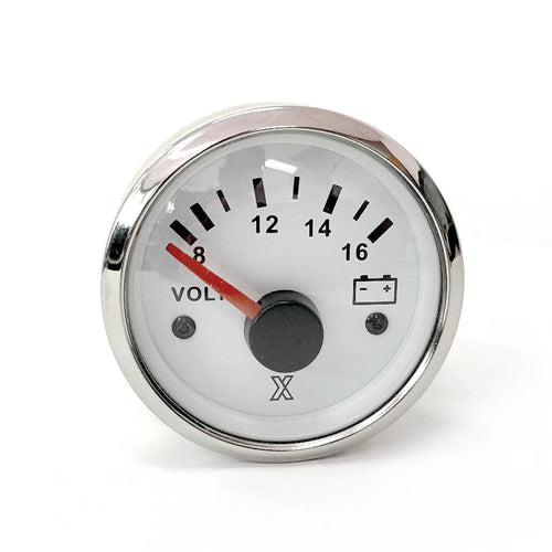 Car Marine Voltmeter Gauge 8-16V Car Boat Battery Voltage Meter Steel Bezel by KUS - HOMALL