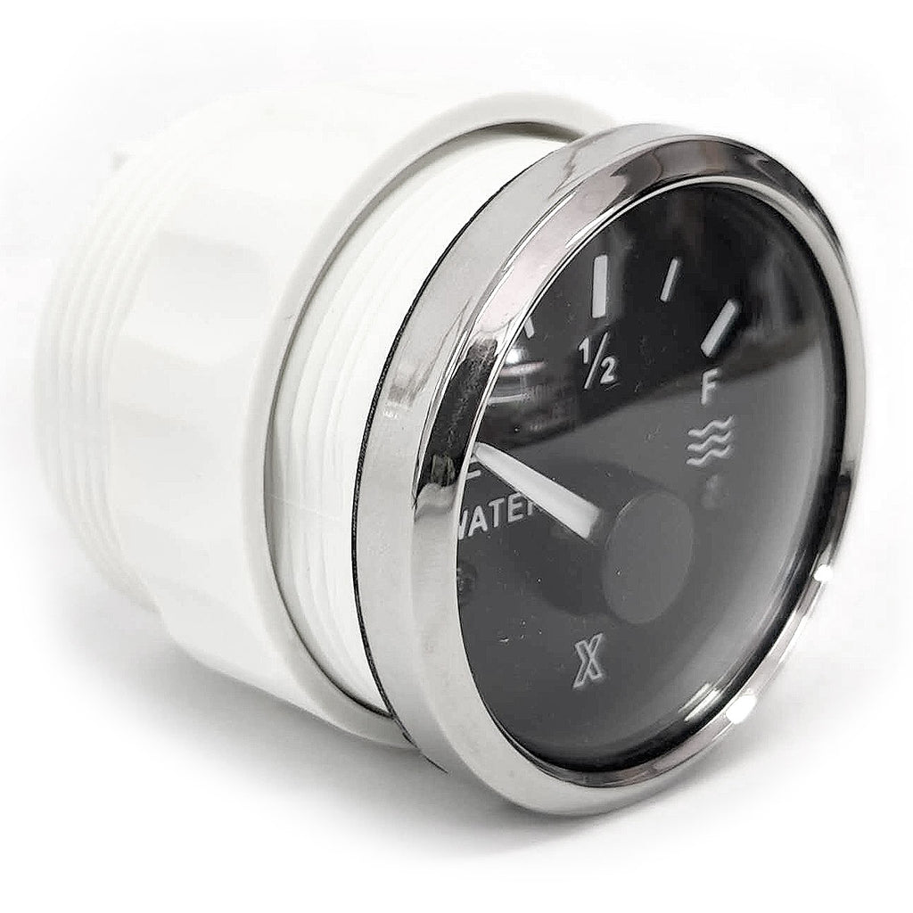 Water/Fuel Level Gauge Analog Steel Bezel by KUS - HOMALL